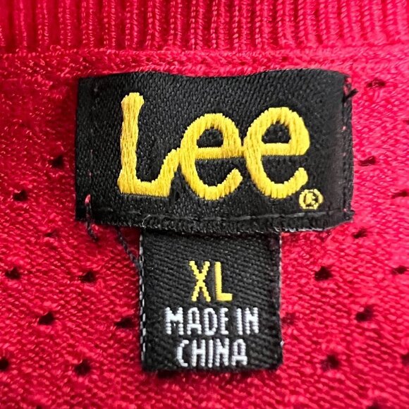 Lee Womens Multicolor Long Slit Sleeve Round Neck Perforated Top Size XL - Picture 9 of 10